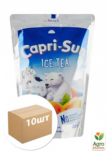 Сік Ice Tea Peach (Персик) ТМ "Capri Sun" 0.2л, упаковка 10 шт
