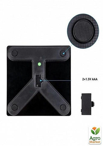 Підлогові Смарт фітнес ваги до 180 кг з Bluetooth, Чорні / з додатком для Android та IOS - фото 2