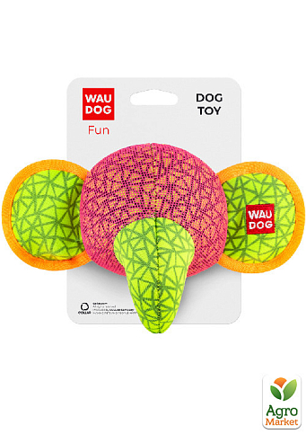 Іграшка для собак WAUDOG Fun, "Слон", Ш 20 см, Д 14 см рожевий (62047) - фото 2