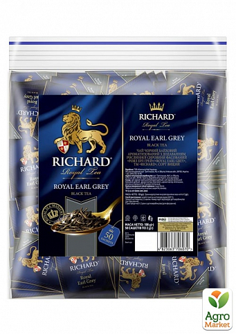 Чай Royal Earl Grey (пакет) ТМ "Richard" 50 саше упаковка 12 шт - фото 2