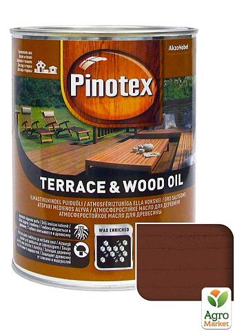 Масло для обработки дерева Pinotex Terrace & Wood Oil Тиковое дерево 1 л