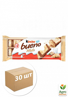 Батончик (Bueno) білий Kinder 39г упаковка 30шт2