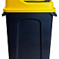 Бак для сортування сміття Planet Re-Cycler 50 л чорний - жовтий (пластик) (12189)