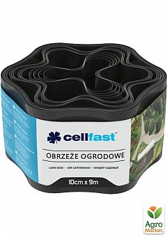 Бордюр газонний хвилястий / чорний / 10 см x 9 м Cellfast (30-031H)2
