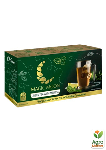 Чай зелений Green tea with melissa TM Magic Moon 25 пакетиків по 1.8 г
