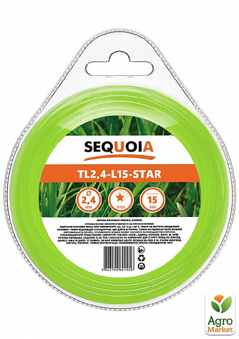 Косильна волосінь SEQUOIA TL2.4-L15-Star (TL2.4-L15-Star)