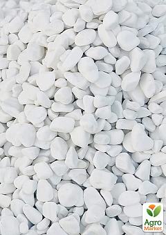 Декоративне каміння Галька біла "Доломіт" фракція 40-60 мм 3 кг2