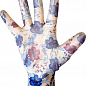 Женские рабочие перчатки с прорезиненной ладошкой (фиолетовые) N-629