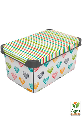 Коробка Qutu Style Box Colored ZigZag 10 л