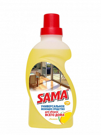 Універсальний миючий засіб "SAMA" для прибирання всього будинку 750 г (лимон)