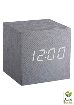 Часы-будильники на аккумуляторе Cube Gingko (Англия), алюминий (GK08W6) 1