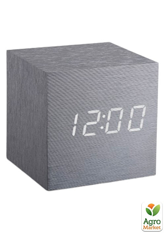 Часы-будильники на аккумуляторе Cube Gingko (Англия), алюминий (GK08W6) 