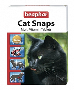 Beaphar Cat Snaps   Витаминизированные лакомства для кошек с креветками, 75 табл.  60 г (1255000)1