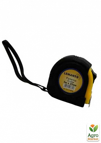 Рулетка LEMANSO 5м x 25мм LTL70009 жёлто-чёрная (106009)