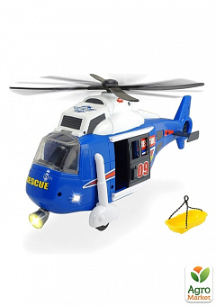 Функціональний вертоліт "Служба порятунку" з лебідкою, звуковим та світловим ефектами, 41 см, 3+ Dickie Toys1