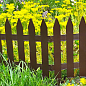 Декоративний пластиковий паркан темно-коричневий висота 35 см, довжина 3.2 м, 7 секцій