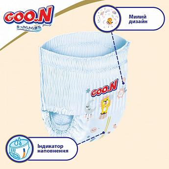 Трусики-подгузники GOO.N Premium Soft для детей 9-14 кг (размер 4(L), унисекс, 44 шт) - фото 5