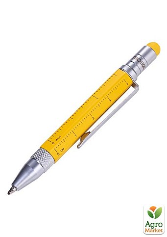 Ручка Troika Construction liliput з лінійкою та стілусом, жовтий (PIP25/YE)