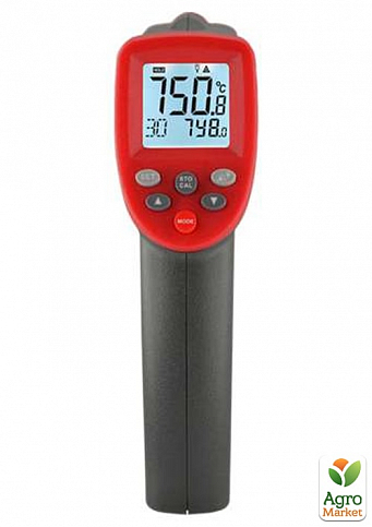 Бесконтактный инфракрасный термометр (пирометр)  -50-750°C, 12:1, EMS=0,1-1  WINTACT WT700 - фото 2