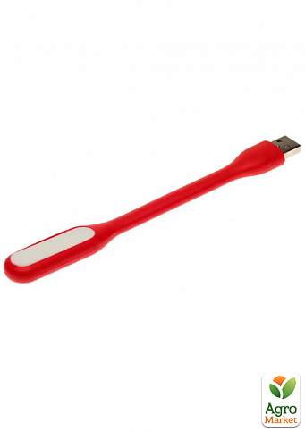 Ліхтарик-лампа для ноутбука та повербанка гнучка USB Led Light червоний - фото 4