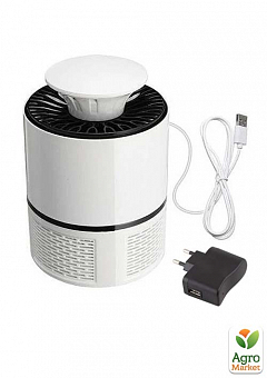 Світильник від комарів 5W 110-240V USB+адаптер PP Lemanso LM3401 білий (336200)2