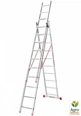 Лестница алюминиевая 3-х секционная Цветок PRO (3х10 ступеней) (110-9310) - фото 3
