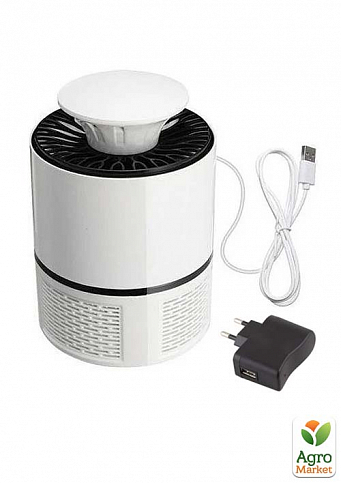 Світильник від комарів 5W 110-240V USB+адаптер PP Lemanso LM3401 білий (336200)