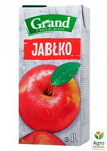 Фруктовый напиток Яблочный ТМ "Grand" 1л упаковка 12 шт - фото 2