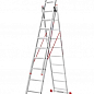 Лестница алюминиевая 3-х секционная Цветок PRO (3х10 ступеней) (110-9310) цена