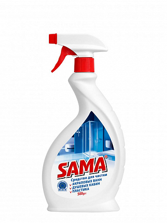 Засіб для чищення акрилових ванн, душових кабін та інших поверхонь "SAMA" 500 мл