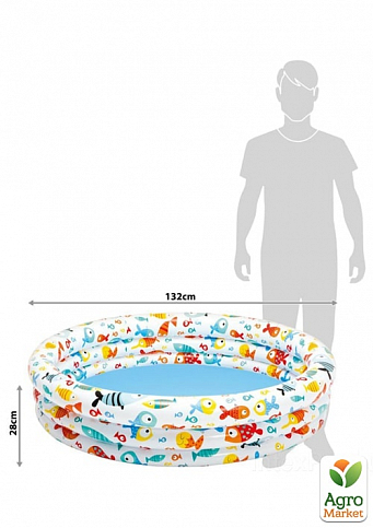 Дитячий надувний басейн "Акваріум" 132х28 см ТМ "Intex" (59431) - фото 2