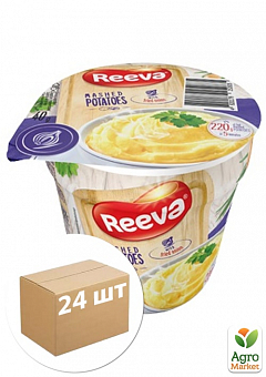 Пюре картофельное (с жаренным луком) ТМ "Reeva" 40г упаковка 24шт1