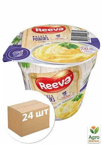 Пюре картофельное (с жаренным луком) ТМ "Reeva" 40г упаковка 24шт