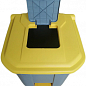 Бак для мусора с педалью Planet 50 л серо-желтый (6815) цена
