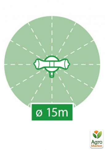 Дощувач / зрошувач HoZelock 2510 спринклерний круговий 177 м² (7082) - фото 2