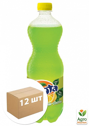 Газированный напиток (ПЭТ) ТМ "Fanta" Лимон 1л упаковка 12шт