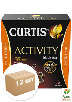 Чай Activity Black Tea (пачка) ТМ "Curtis" 18 пакетиков по 1,8г упаковка 12 шт1