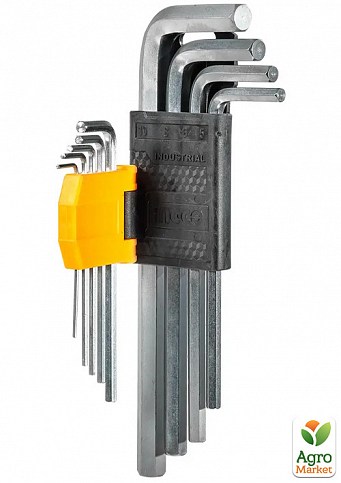 Набір шестигранних ключів 9 шт. 1,5–10 мм INGCO - фото 2
