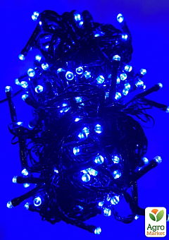 Гирлянда чёрный шнур 200 LED синих ламп 11м  (RV-200B)2