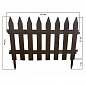Декоративний пластиковий паркан темно-коричневий висота 35 см, довжина 3.2 м, 7 секцій цена