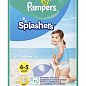 PAMPERS Детские одноразовые подгузники-трусики для плавания Splashers Размер 4-5 Maxi (9-15 кг) Средняя 11 шт