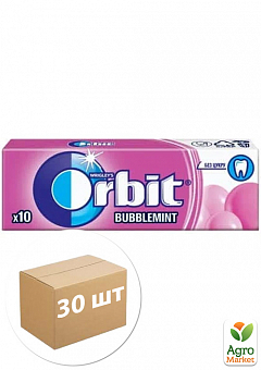 Резинка жевательная без сахара bubblemint orbit уп. 30 шт1