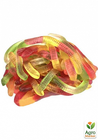 Конфеты жевательные фруктовые червячки TM "Jelly Juice" 1кг (ведро) - фото 3