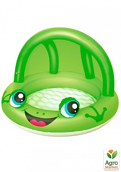 Детский надувной бассейн "Лягушка" зеленый с навесом 97 х 66 см ТМ "Bestway" (52189)2