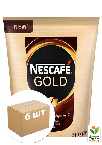 Кофе растворимый Голд ТМ "Nescafe" 210г упаковка 6 шт