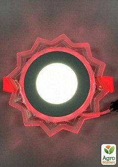 LED панель Lemanso LM907 "Сонечко" 3+3W червона підсв. 320Lm 4500K 175-265V (331679)1