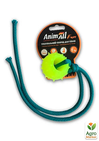 ЕнімАлл Фан Іграшка для собак куля з канатом 4 см (8817141)