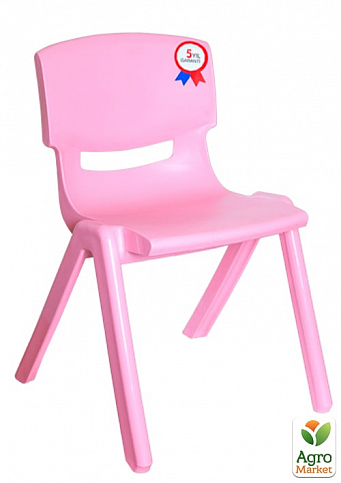 Стілець дитячий Irak Plastik Jumbo №2 рожевий (4596)
