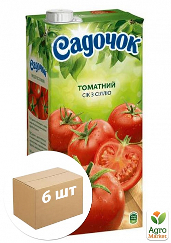 Сок томатный (с солью) ТМ "Садочок" 1,93л упаковка 6шт