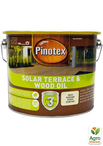 Масло для обработки дерева Pinotex Solar Terrace & Wood Oil Бесцветный 2,33 л